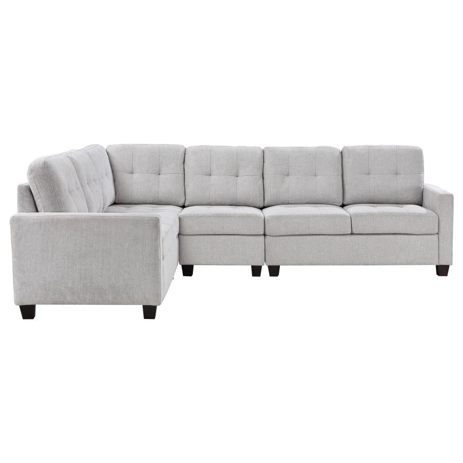 Georgina 4-piece Upholstered Modular Sectional Sofa Steel Beige 551705-SET