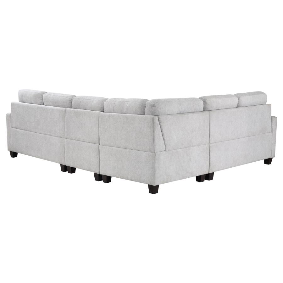 Georgina 4-piece Upholstered Modular Sectional Sofa Steel Beige 551705-SET