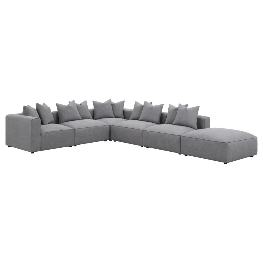 Jennifer 6-piece Tight Seat Modular Sectional Grey 551594-SET