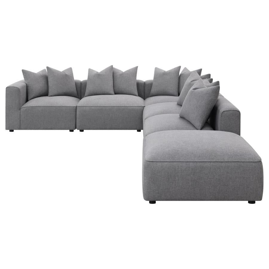 Jennifer 6-piece Tight Seat Modular Sectional Grey 551594-SET