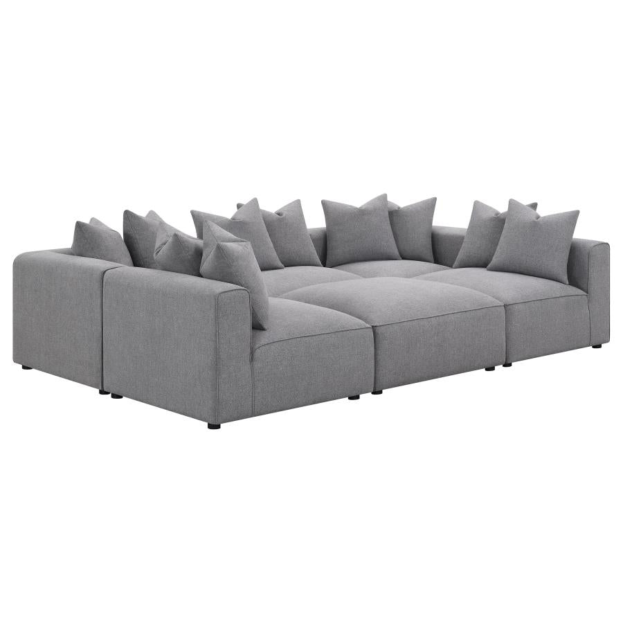 Jennifer 6-piece Tight Seat Modular Sectional Grey 551594-SET