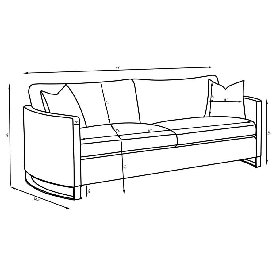 2 PCS Corliss Sofa and Loveseat 508821-S2