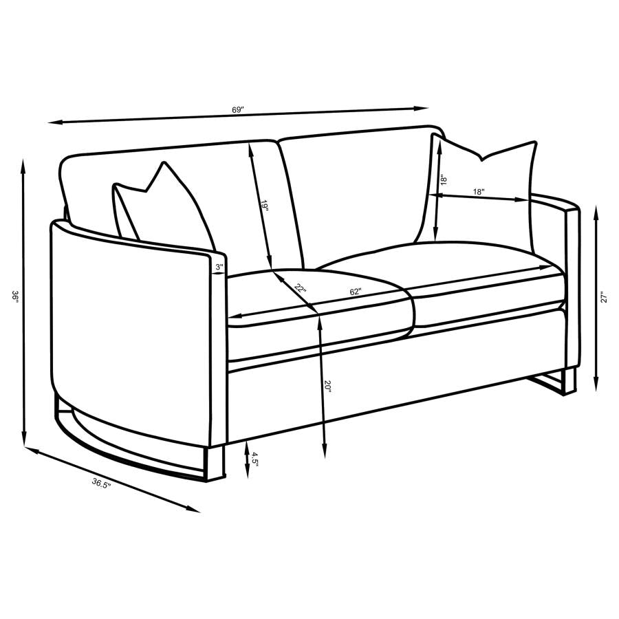 2 PCS Corliss Sofa and Loveseat 508821-S2