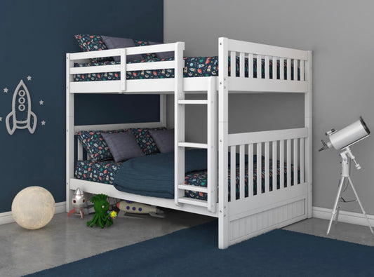 KD Full/Full Bunk Bed White 80215R