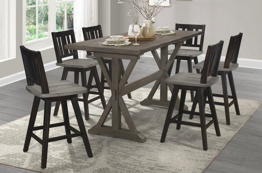 7 PCS Dining-Coleção Amsonia 6602-24BKS2