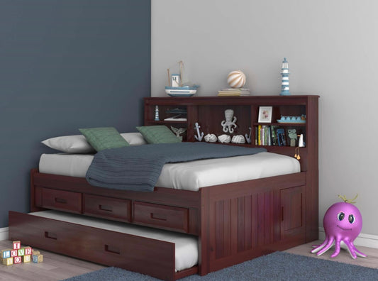 Full Daybed Merlot w/ 3 Drawers & Trundle 2823-K3