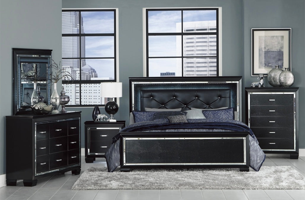 4 PCS Full Bedroom Set Allura Collection 1916BK