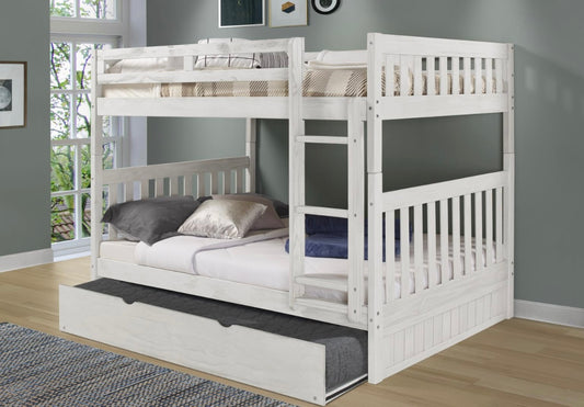 KD Full/Full Bunk Bed Complete with Trundle 85215R-TRUND