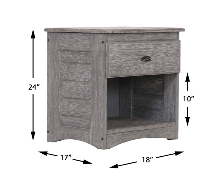 1 Drawer Nightstand Gray 4260