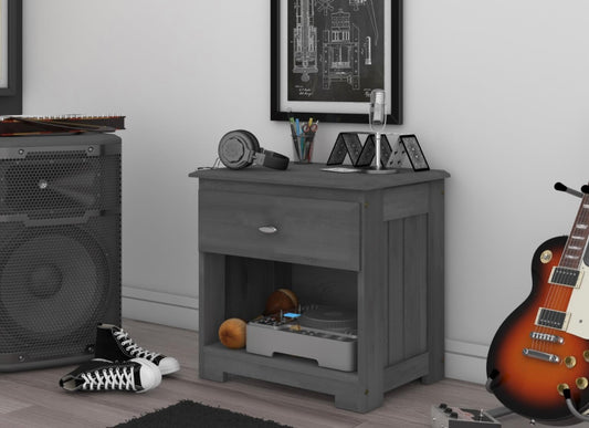 KD 1 Drawer Nightstand Charcoal 83260