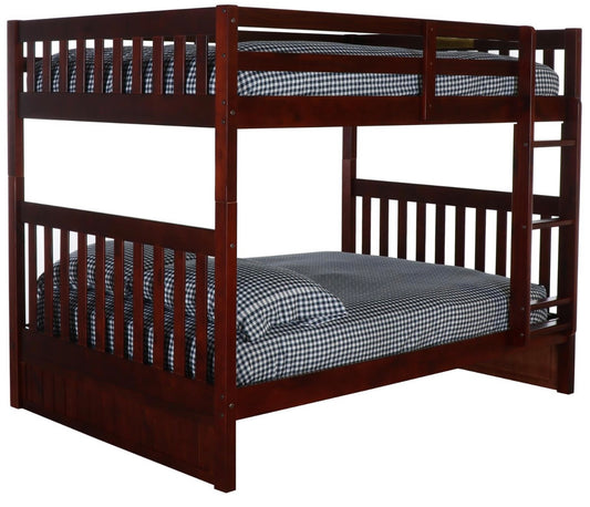 KD Full/Full Bunk Bed Merlot 82815R