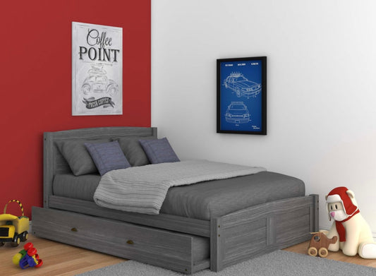 Revised Full Platform Bed w/ Trundle 4231R-TRUND