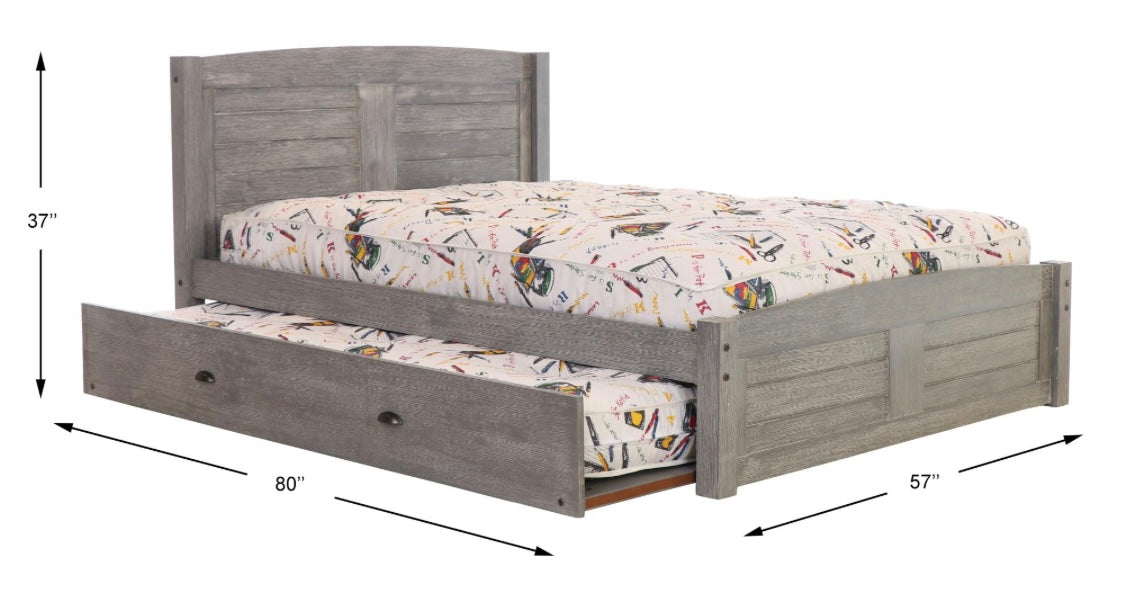 Revised Full Platform Bed w/ Trundle 4231R-TRUND