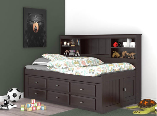 KD Twin Daybed Espresso w/ 6 Drawers 82922-K6