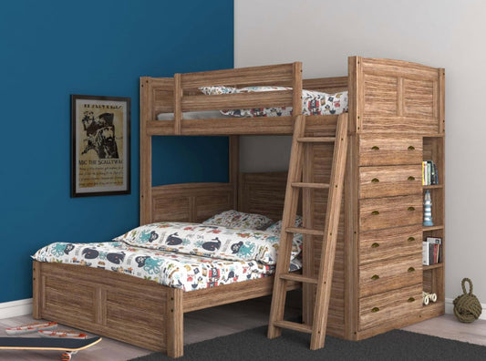 Twin over Full Loft Bed Bunk Bed Sand 4105R-T/F