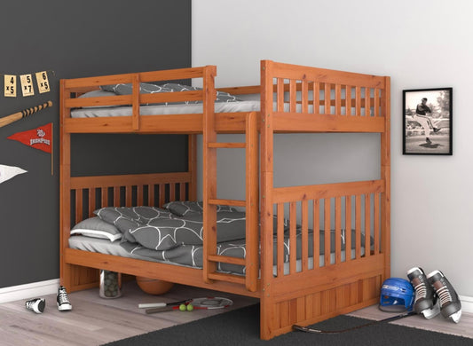 KD Full/Full Bunk Bed Honey 82115