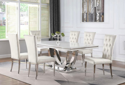 7 PCS Dining Table Set 111101-S7W