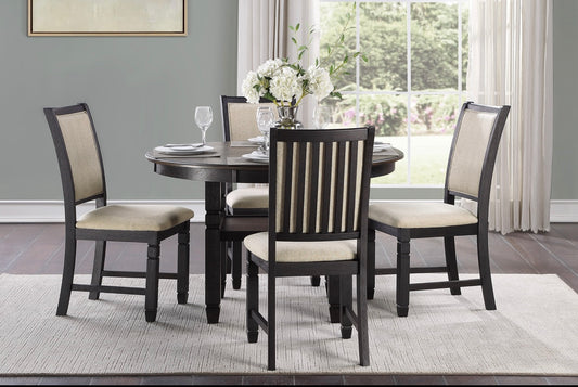 5 PCS Dining Table Set Asher Collection 5800BK-48RD