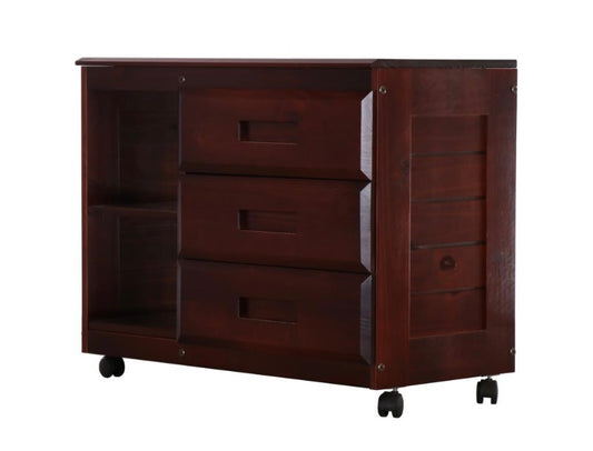 Low Loft 3 Drawer Chest Cabinet Merlot 82804-2