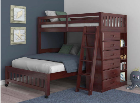 Twin/Full Loft Bed Merlot 2805