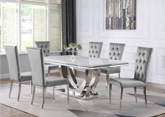 7 PCS Kerwin Dining Table Set 111101-S7G