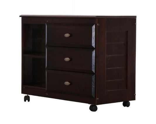 Low Loft 3 Drawer Chest Cabinet Espresso 82904-2